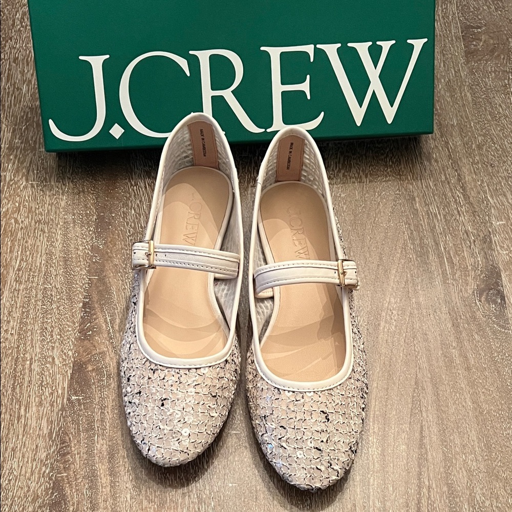 J. Crew Sequin Mary Jane Flats - Picture 4 of 9